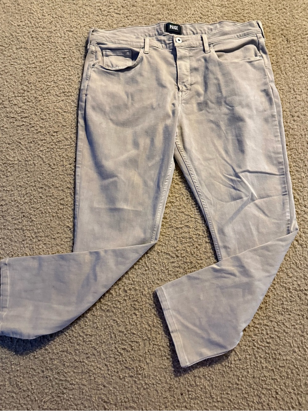 PAIGE Federal 5 Pocket Slim Straight Jeans Khaki Color Size 38